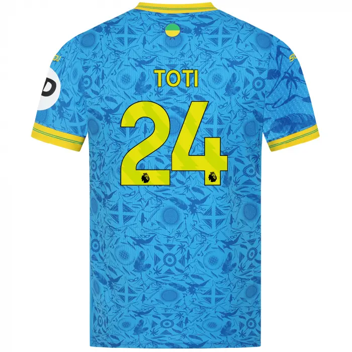 Wolverhampton Wanderers Shirt Store | 2025-26 Wolves Pro Third Shirt – Adult TOTI 24 Collection Wolverhampton Wanderers Official Gear